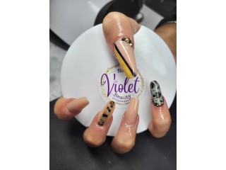 Violet Nails and beauty